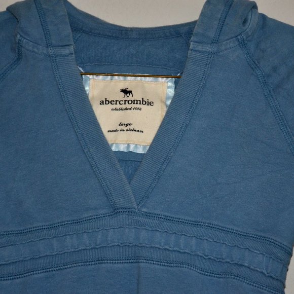 Blue Abercrombie Acid Wash Hoodie - Picture 2 of 6